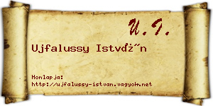 Ujfalussy István névjegykártya