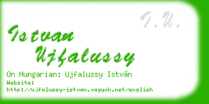 istvan ujfalussy business card