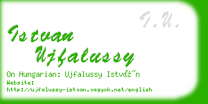 istvan ujfalussy business card